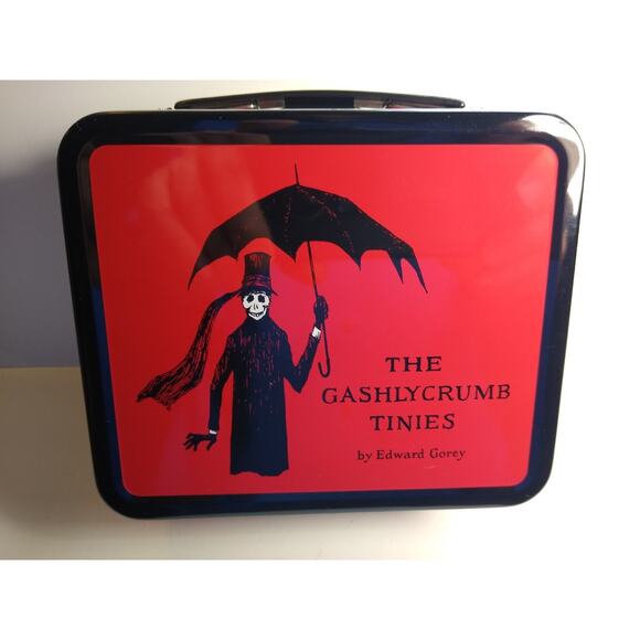 Edward Gorey The Gashlycrumb Tinies Red Metal Lunchbox Tin 2003 Gothic Spooky - Picture 8 of 10